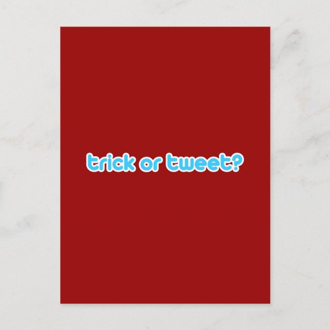 Carte Postale Trick ou Tweet 2 (Devant)