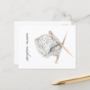 Carte Postale Tricot Chaleureux Et Cosy