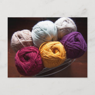 Carte postale Tricot Crochet en laine de lin ordin