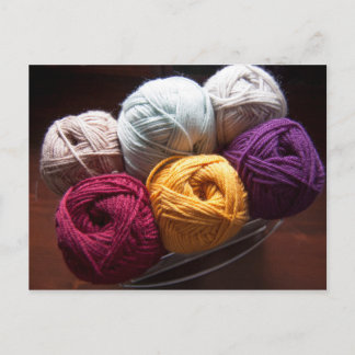 Carte postale Tricot Crochet en laine de lin ordin