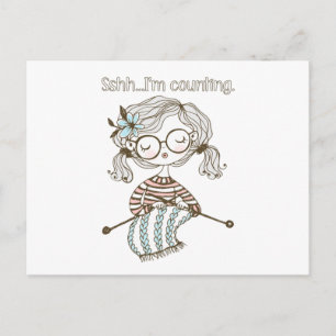 Carte Postale Tricot de coeur Knit Fournit un compteur de point