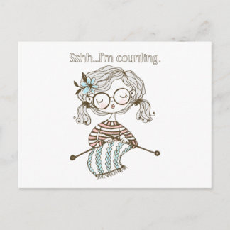 Carte Postale Tricot de coeur Knit Fournit un compteur de point