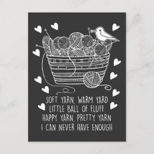 Carte Postale Tricot de courtepointe doux et chaud