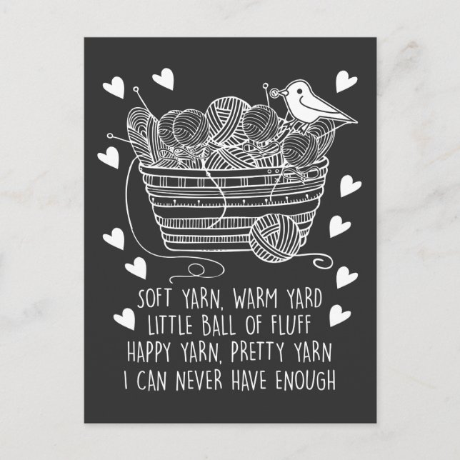 Carte Postale Tricot de courtepointe doux et chaud (Devant)