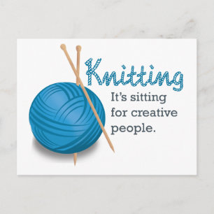 Carte Postale Tricot...il s'agit de personnes créatives.