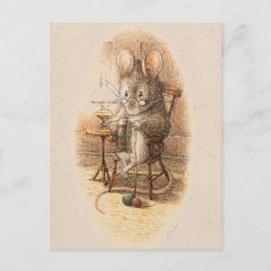 Carte Postale Tricot Mme Dormouse