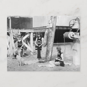 Carte Postale Tricot Venise Gardiens de sauvetage, début des ann
