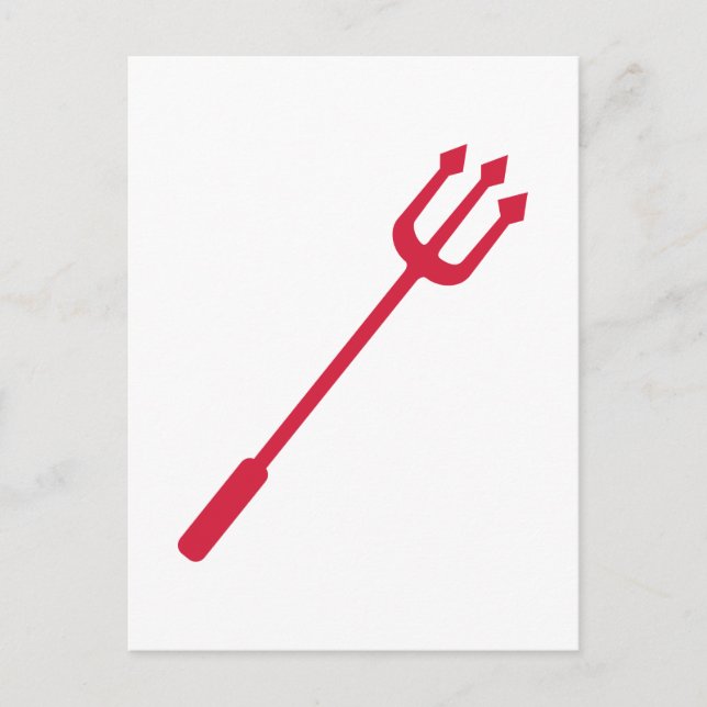 Carte Postale Trident diable rouge (Devant)
