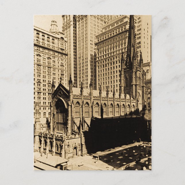 Carte Postale Trinity Church & Church Yard Lower Manhattan NYC (Devant)