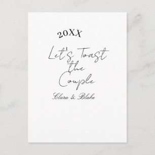 Carte Postale Trinquons au couple fiançailles mariage fête ye