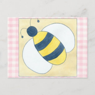 Carte Postale Trio d'abeilles aux fleurs