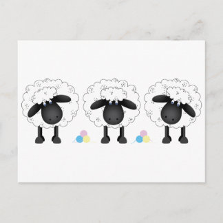 Carte Postale Trio des moutons