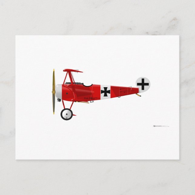 Carte Postale Triplan Fokker DR-1 (Devant)