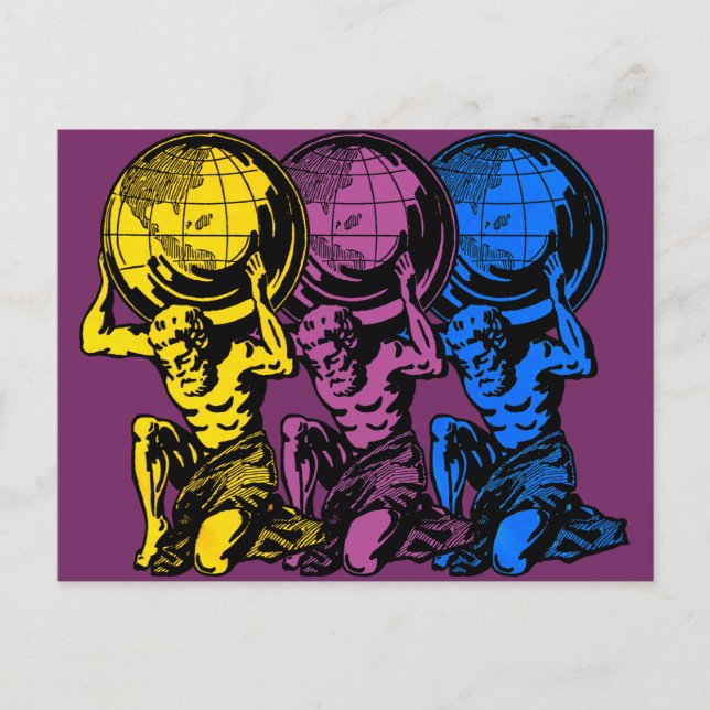 Carte postale Triple Atlas (Devant)