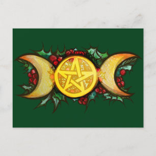 Carte Postale Triple Moon Holly Yule Art