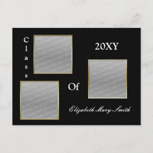 Carte Postale TRIPLE PHOTO or Graduation Invitation