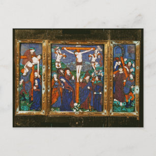 Carte Postale Triptyque représentant la Crucifixion, Limousin