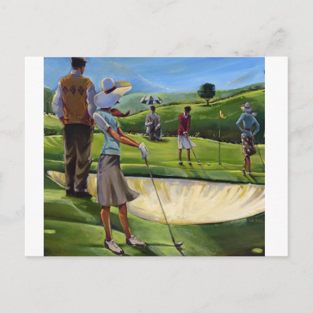 Carte Postale Trish Biddle - Golf dames (Devant)