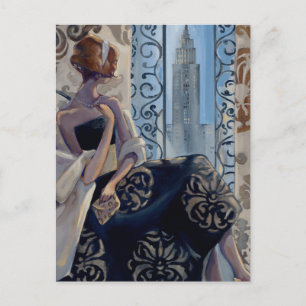 Carte Postale Trish Biddle New York Robe noire