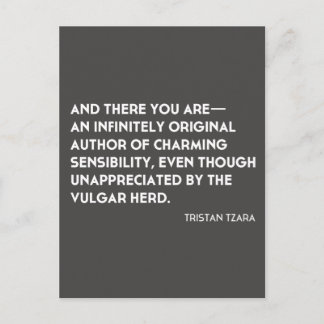 Carte postale Tristan Tzara "Infiniment Originale"