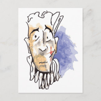Carte postale triste clown