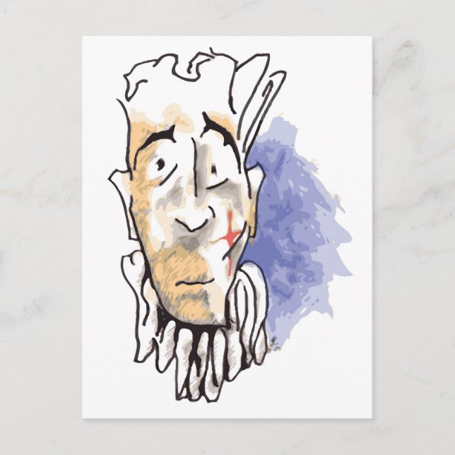 Carte postale triste clown (Devant)