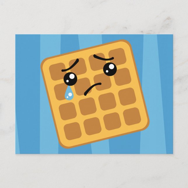 Carte Postale Triste gaufre (Devant)