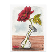 Carte postale triste Little Rose