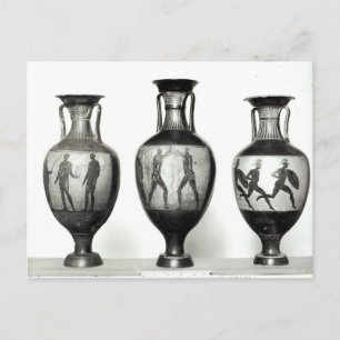 Carte Postale Trois amphores panathéniques