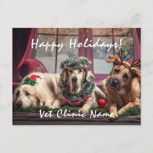 Carte Postale Trois bons chiens Vétérinaire Noël