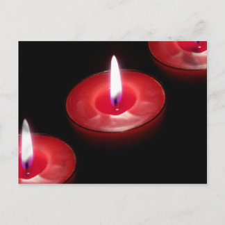 Carte Postale Trois bougies rouges