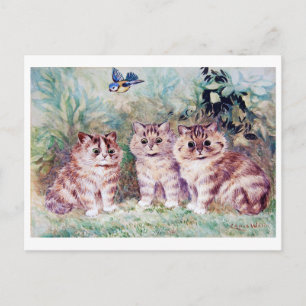 Carte Postale Trois chatons, Louis Wain