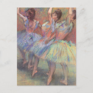 Carte Postale Trois danseurs d'Edgar Degas, Ballet Art Vintage