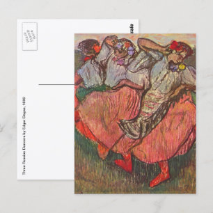 Carte Postale Trois danseuses russes par Edgar Degas