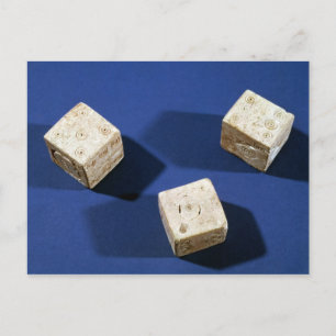 Carte Postale Trois dés, de l'acropole à Osteria