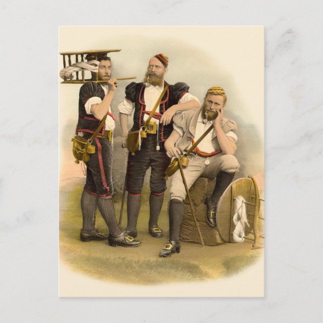 Carte Postale Trois éleveurs alpins / Cheesemakers de Gruyeres (Devant)