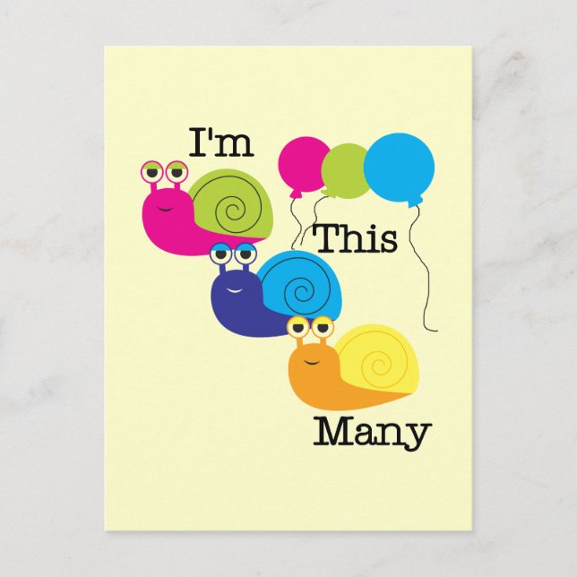 Carte Postale Trois escargots Je suis cette multitude de t-shirt (Devant)