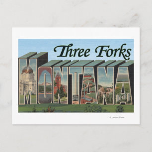 Carte Postale Trois Fourches, Montana