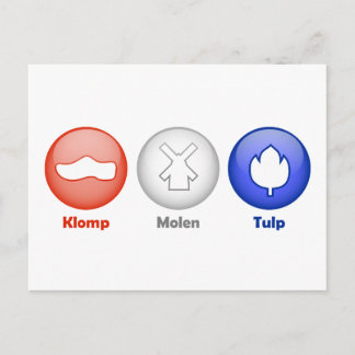 Carte Postale Trois icônes néerlandaises