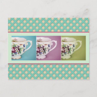 Carte Postale Trois Petites Tea-ups