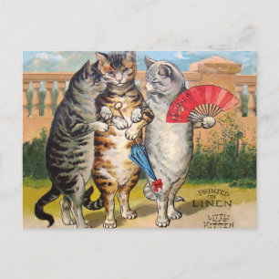Carte Postale Trois Petits Chatons Illustration de Mère l'Oye