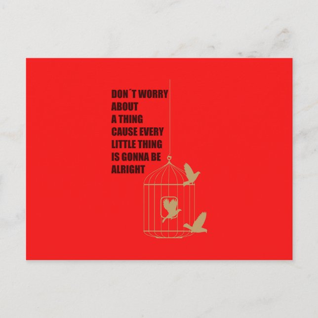 Carte Postale Trois Petits Oiseaux (Devant)