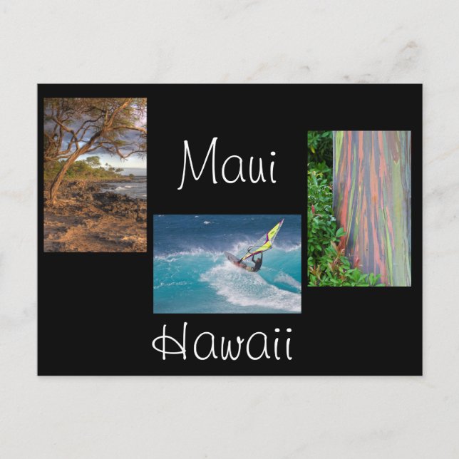 Carte Postale Trois photos de Maui (Devant)