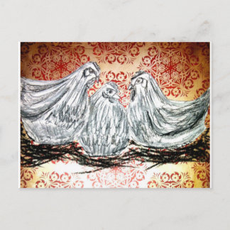 Carte Postale Trois poules françaises