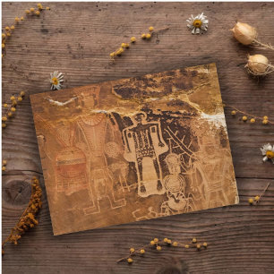 Carte Postale Trois rois Petroglyph Mcconkie Ranch Utah