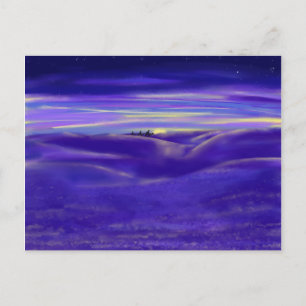 Carte Postale Trois sages hommes aquarelle moderne