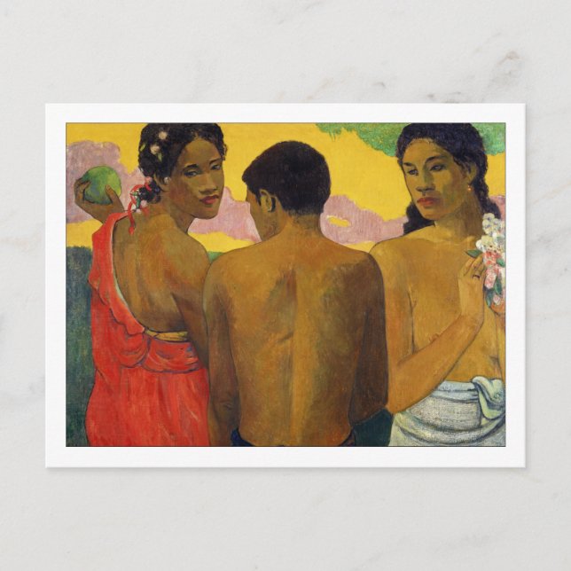 Carte Postale Trois Tahitiens par Paul Gauguin (Devant)