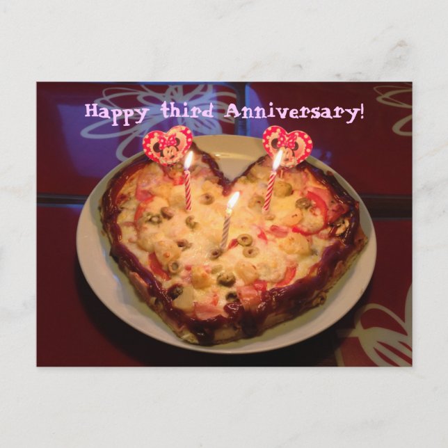 Carte Postale Troisième anniversaire (Devant)