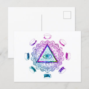 Carte Postale Troisième Oeil Voir Tous La Coupe Du Café Oeil