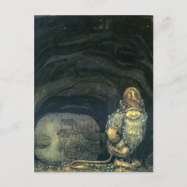 Carte Postale Troll à la porte par John Bauer 1914 (Devant)